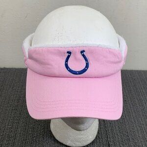 Indianapolis Colts Visor Cap Womens OSFA Pink Terry Cloth Sweatband NFL Reebok